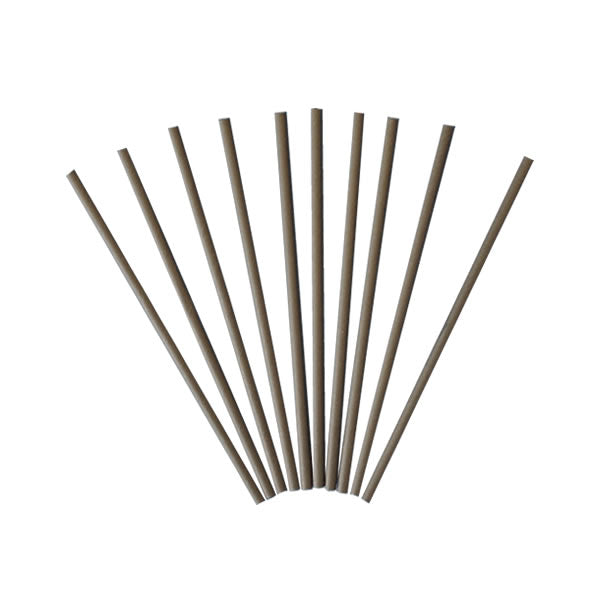 6mm White Paper Straws Packed Sleeve x 250 (1x250)