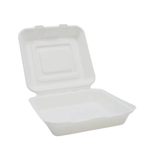 10'' Bagasse Biodegradable Clamshell Meal Box – Inn Supplies