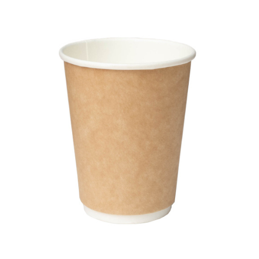 12oz Kraft Double Wall Brown Paper Cups